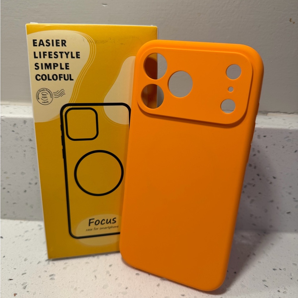 Focus Orange Silicone iPhone 17 Pro Max Case.  MagSafe. Brand New